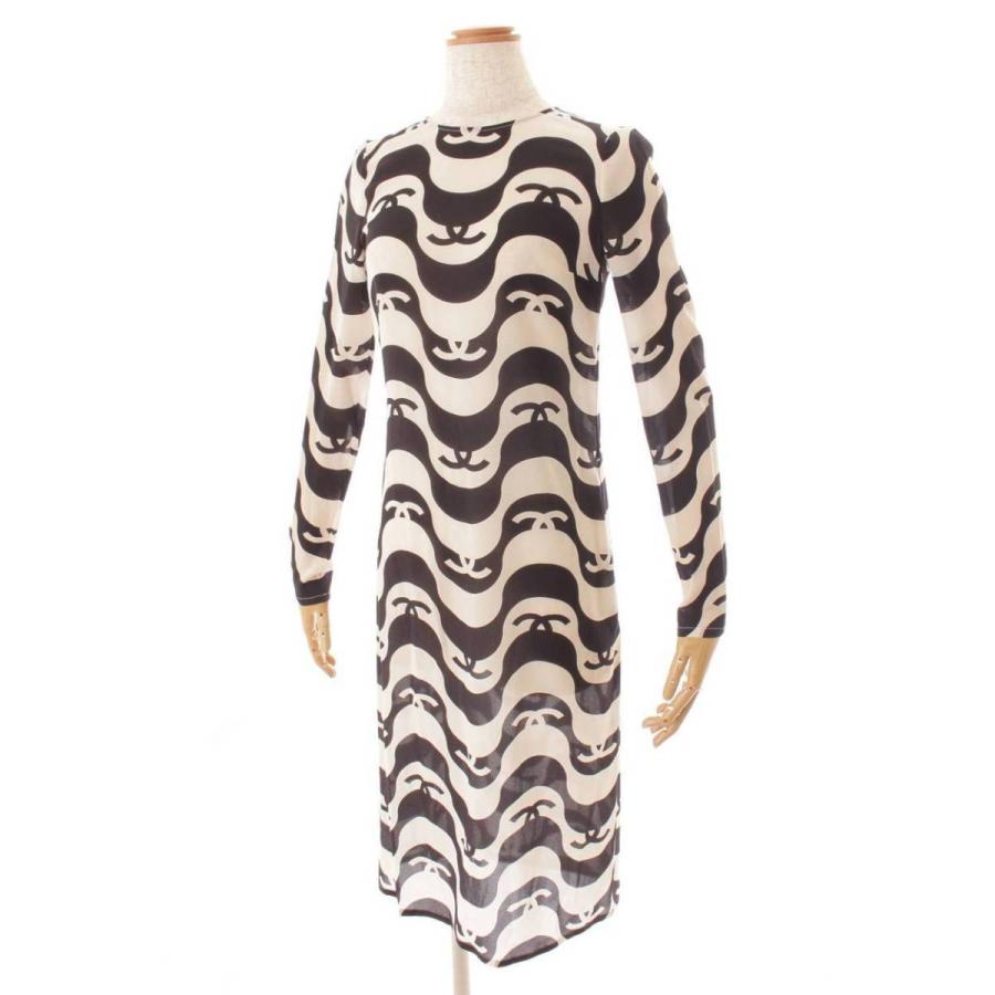 CHANEL Chanel 21SS シルククレープ ココマーク ドレス CHANEL Chanel 21SS シルククレープ ココマーク ドレス