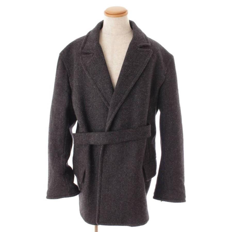 Maison Margiela 19AW ヘリンボーン ベルクロベルト コート S50AM0397  
