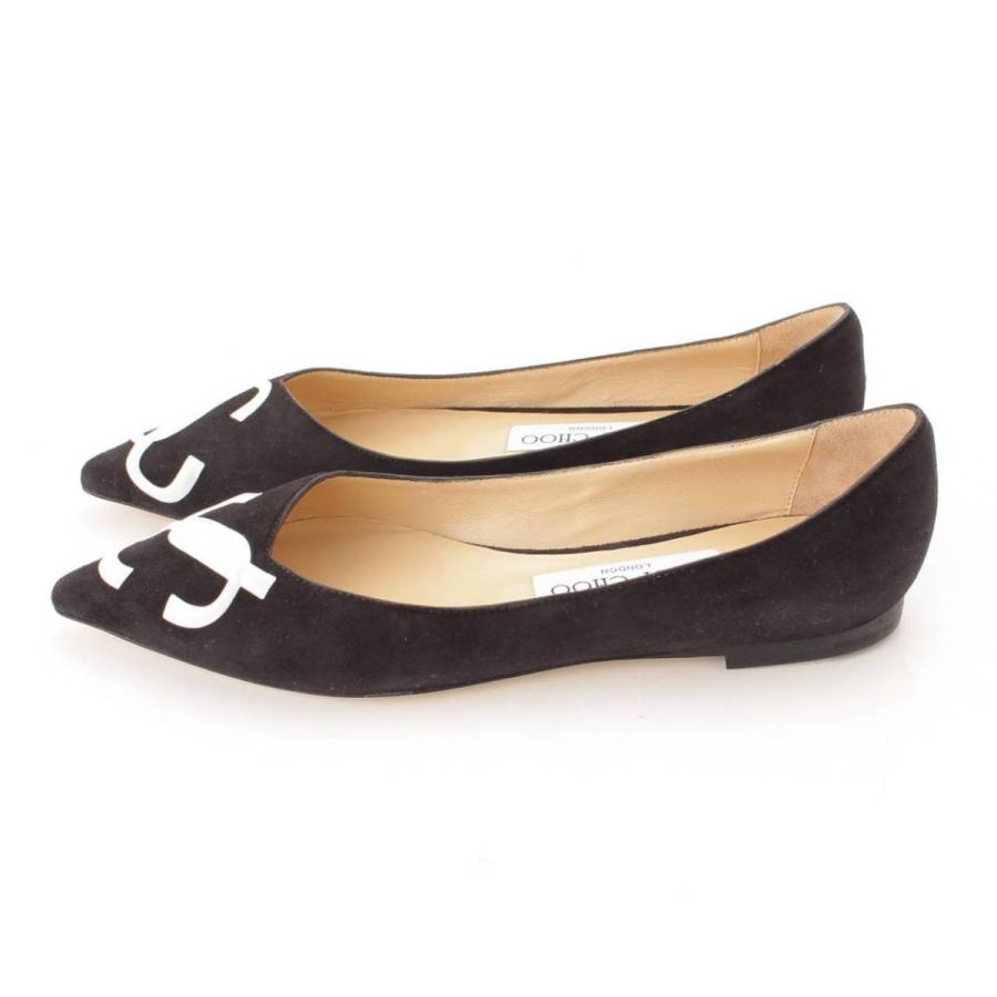 Jimmy Choo LOVE FLAT ポインテッドトゥ フラット パンプス ブラック 