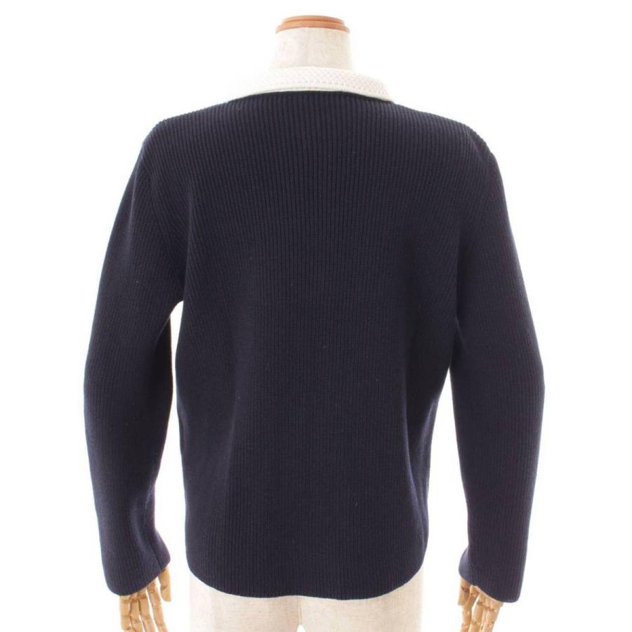 Rene ルネ ジップアップカーディガン ネイビー 36