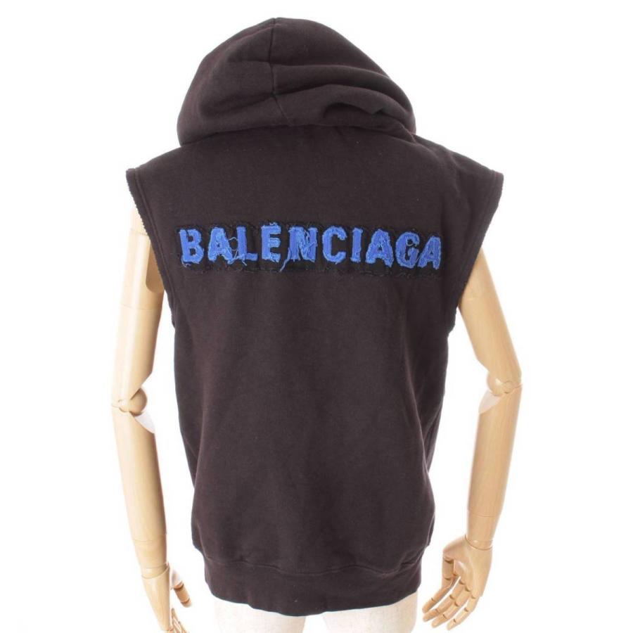 Balenciaga 17年 バック ロゴ ノースリーブ フーディー パーカー