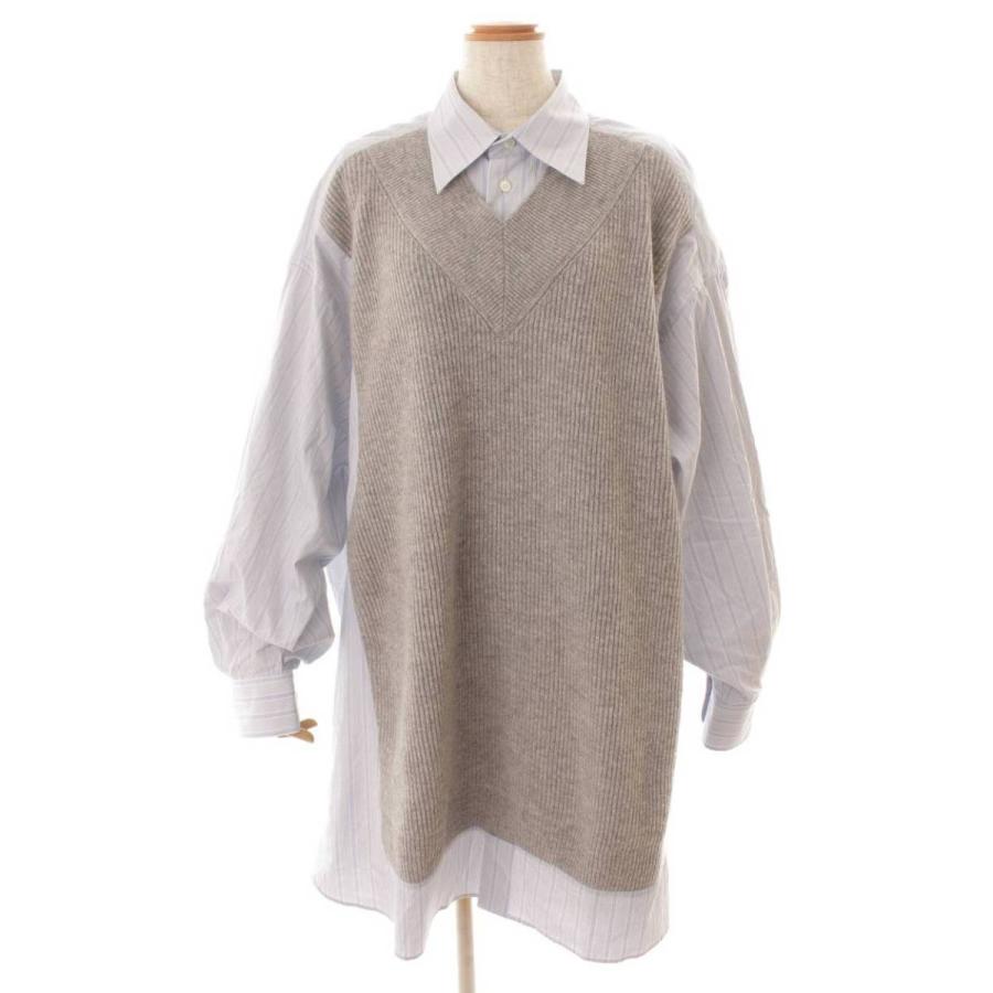 Maison Margiela Margiela オーバーサイズ ストライプ シャツ ニット  