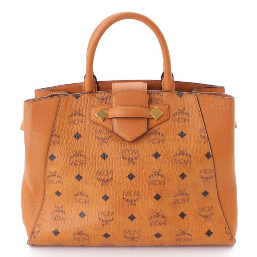 MCM 【エムシーエム】MCM ロゴグラム 2way ハンドバッグ ブラウン 