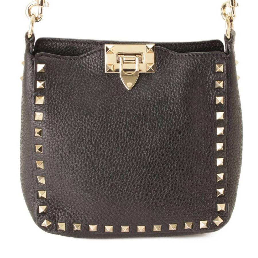 【ヴァレンティノ】Valentino ロックスタッズ レザー ショルダーバッグ ブラック 【中古】【正規品保証】156132 :156132:www.retro.jp - 通販 - Yahoo!ショッピング
