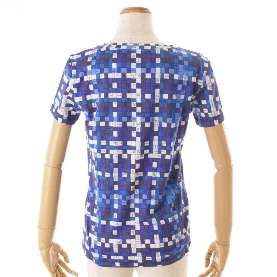 エルメス】Hermes ボルデュック チェック リボン柄 半袖 Tシャツ