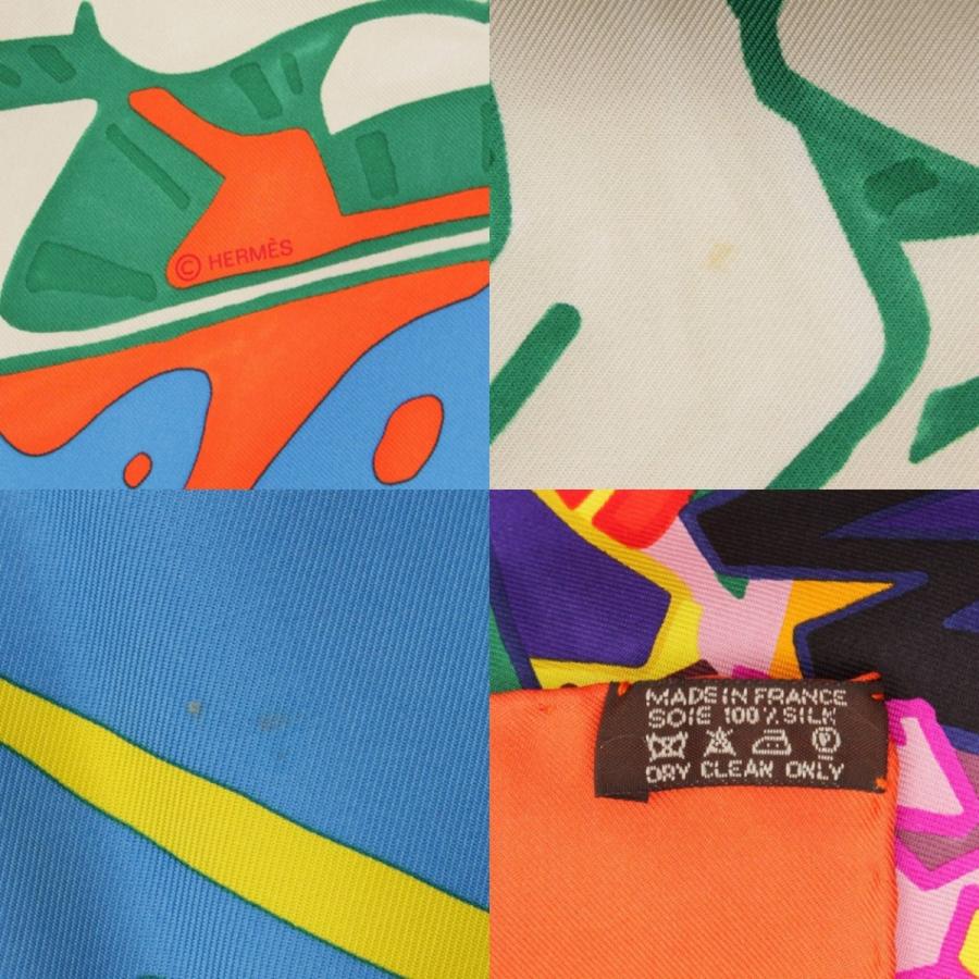 エルメス】Hermes カレ90 シルクスカーフ Graff グラフィティ マルチ