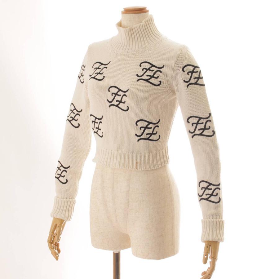 FENDI 【フェンディ】Fendi カリグラフィ カシミヤ昆 ウール ニット  