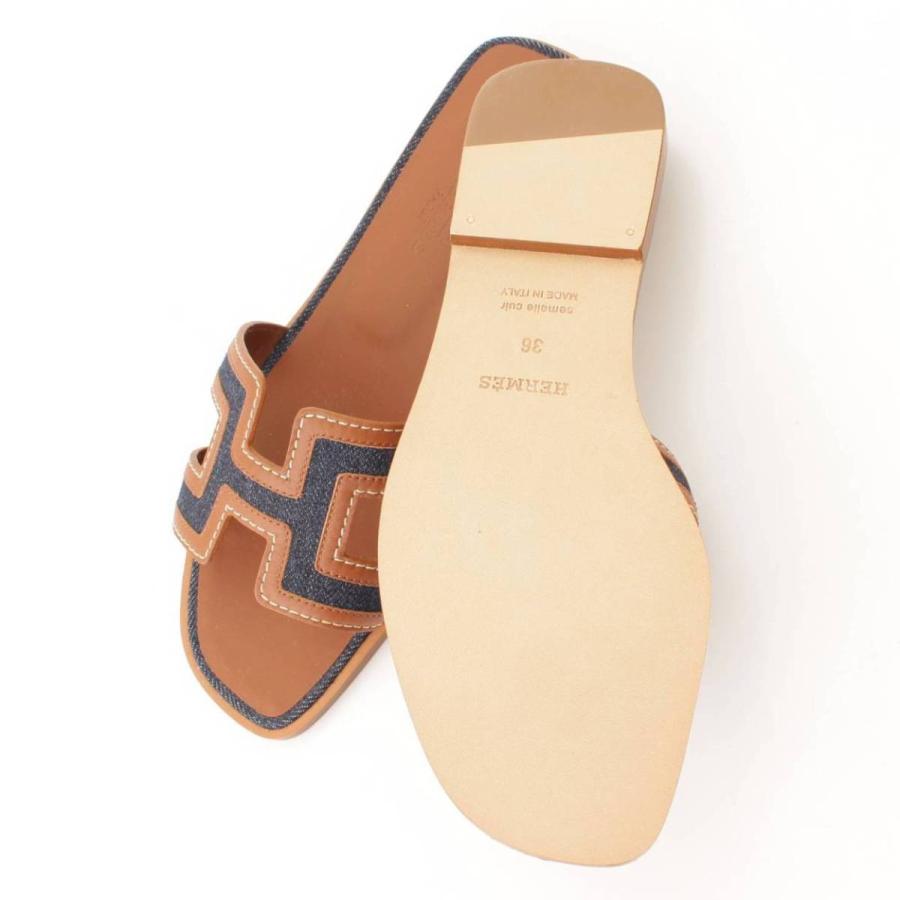 HERMES エルメス オラン レザー サンダル ブラウン 36 HERMES エルメス オラン レザー サンダル ブラウン 36 靴