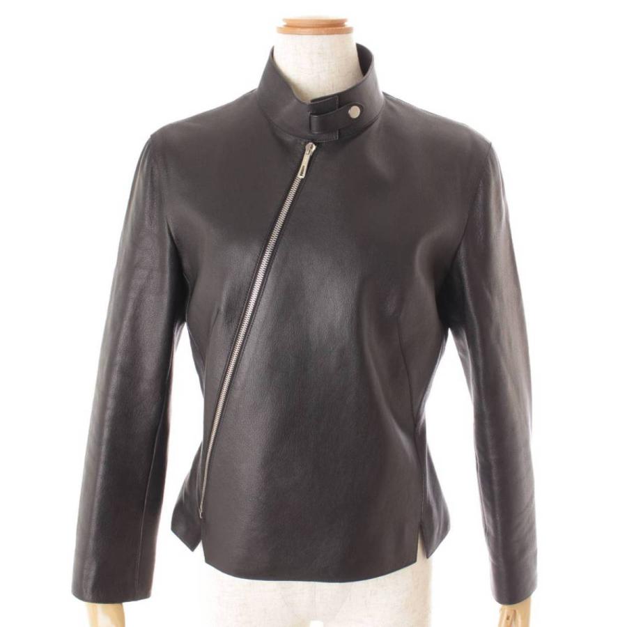 HERMES 【エルメス】Hermes ゴートスキン 変形 シングル ライダース  