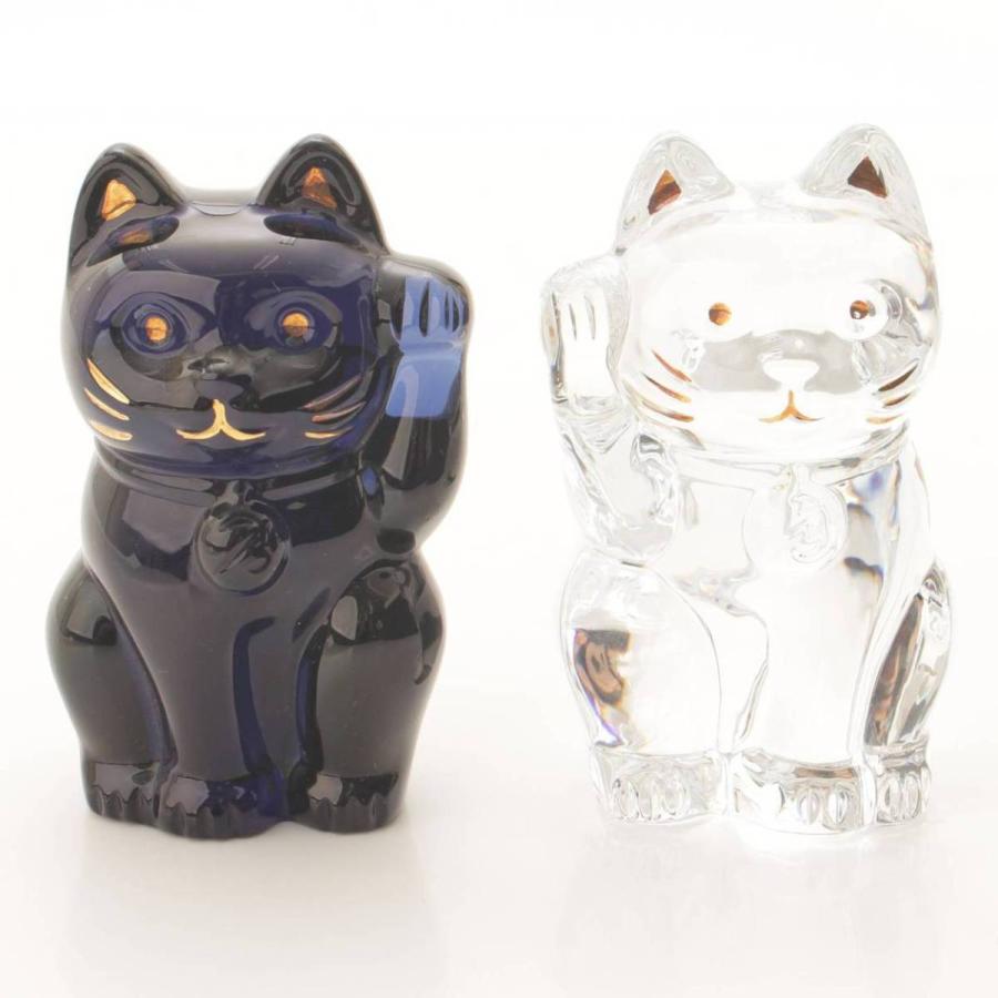 バカラ】BACCARAT 招き猫 2体セット オブジェ クリスタルガラス ガラス