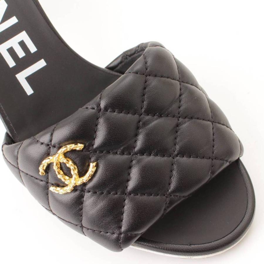 CHANEL 【シャネル】Chanel 22P ラムスキン マトラッセ ミュール 