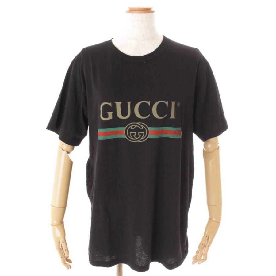GUCCI 【グッチ】Gucci ロゴ オーバーサイズ コットン Tシャツ 