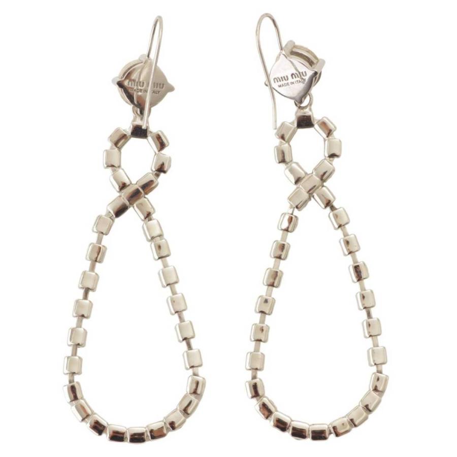 miu 【ミュウミュウ】Miu Miu クリスタル ティアドロップ ピアス 