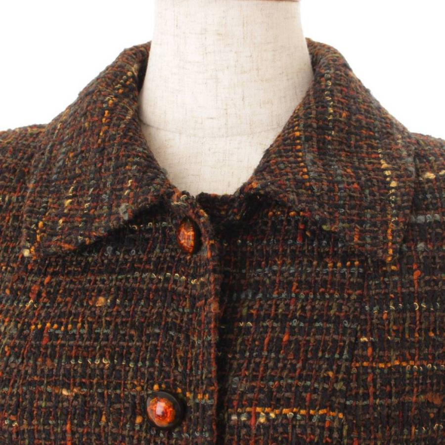 CHANEL 98A シャネル カメリア ボタン ツイード ジャケット　44 CHANEL 98A シャネル カメリア ボタン ツイード ジャケット 44