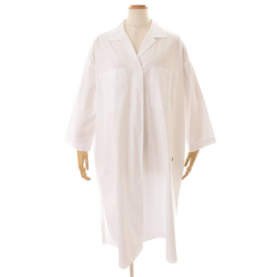 ドゥロワー drawer シャツワンピース　ロングシャツ Drawer（ドゥロワー）の「Drawer ブザムスタンドカラーシャツ