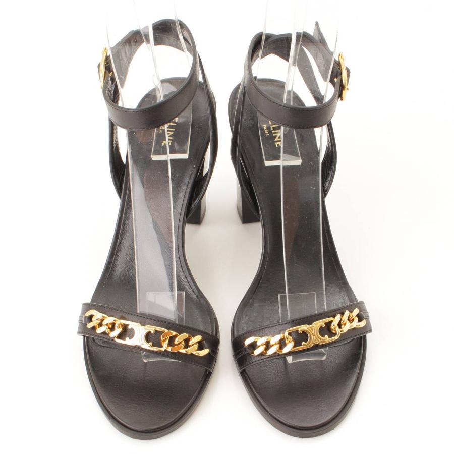 セリーヌ】Celine トリオンフ チェーン アンクルストラップ レザー