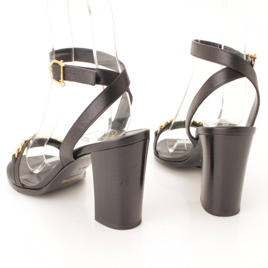 セリーヌ】Celine トリオンフ チェーン アンクルストラップ レザー