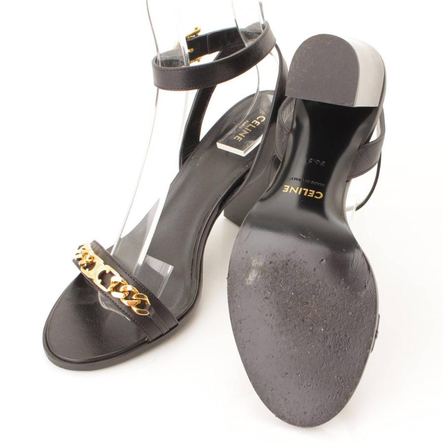 セリーヌ】Celine トリオンフ チェーン アンクルストラップ レザー