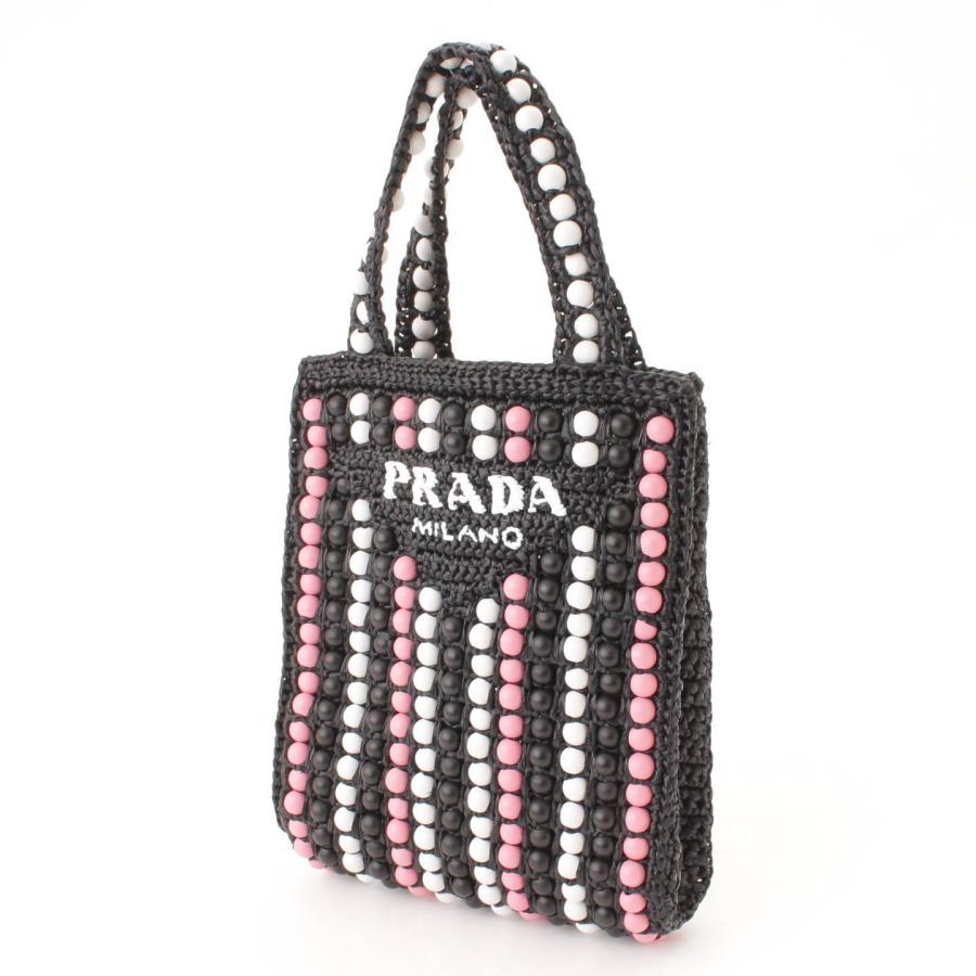 PRADA 【プラダ】Prada ラフィア ウッドビーズ トートバッグ PRADA 【プラダ】Prada ラフィア ウッドビーズ トートバッグ