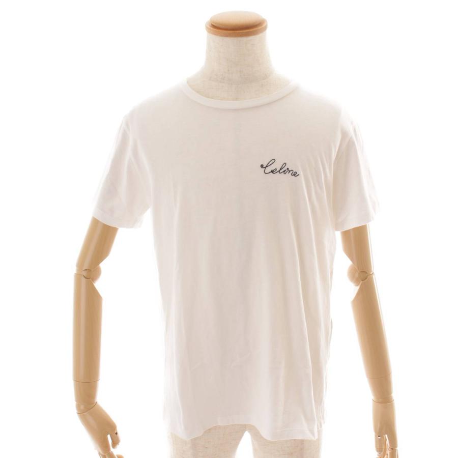 セリーヌ CELINE エンブロイダリー Tシャツ 刺繍ロゴ 半袖Tシャツ