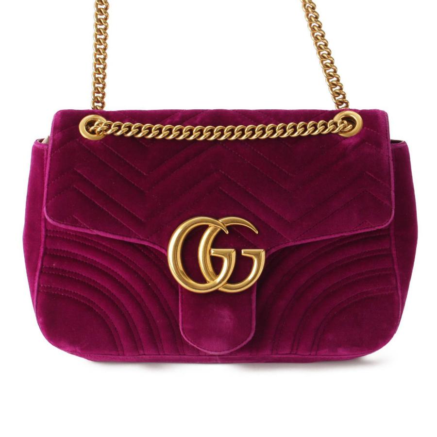 グッチ】Gucci ベロア GGマーモント チェーンショルダーバッグ 443496