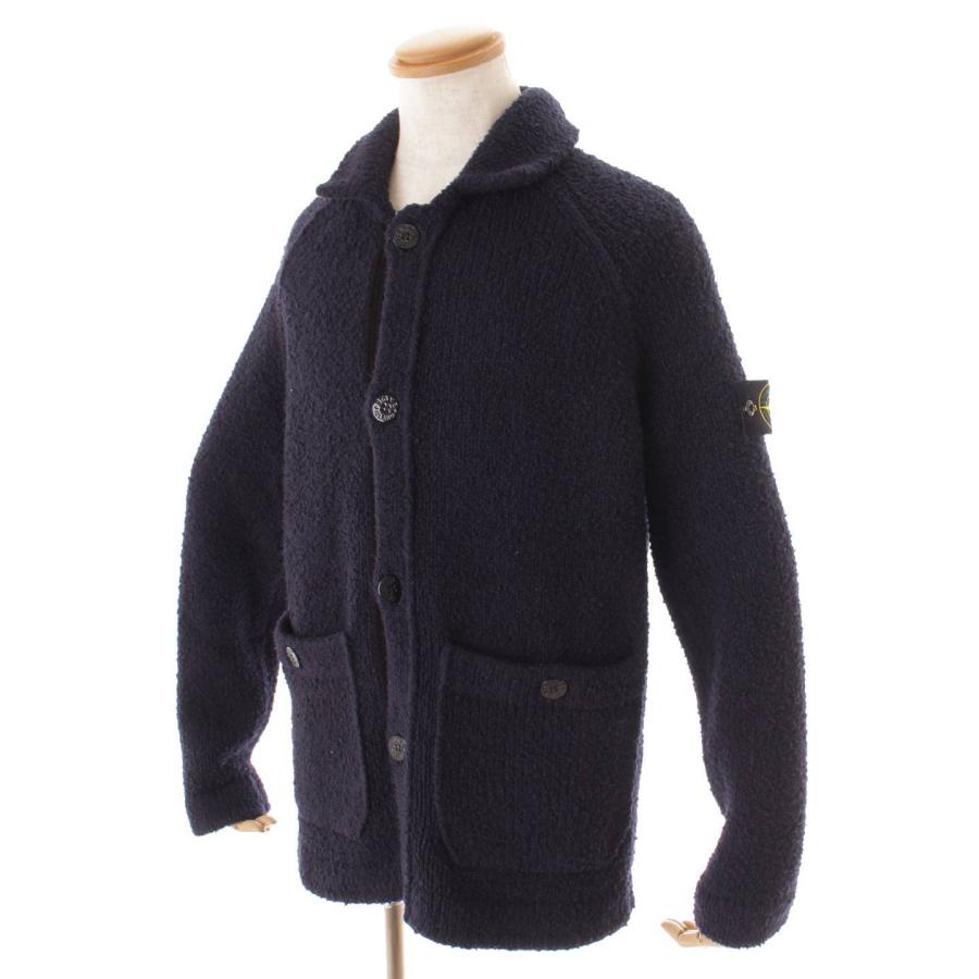 STONE ISLAND 紺ニットカーディガン