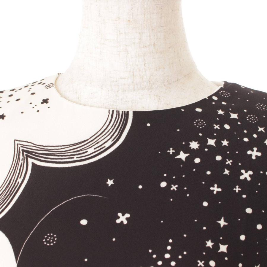 クロエ】Chloe 17年 シルク混 総柄 長袖 ミニ ワンピース ホワイト  