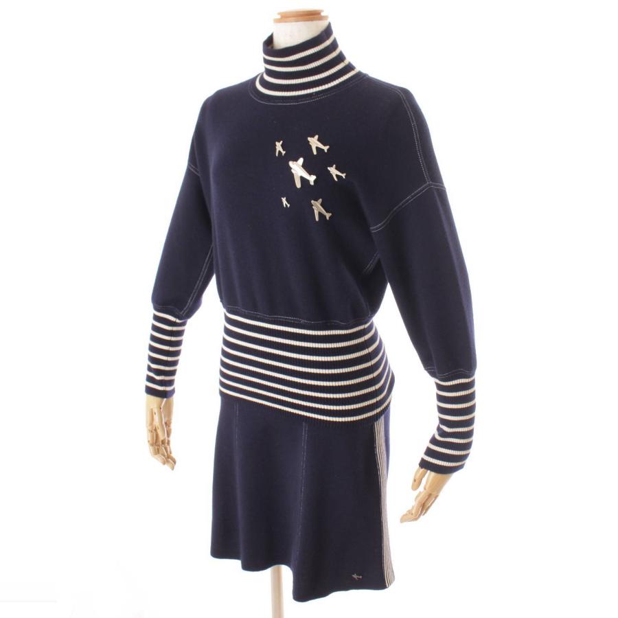 CHANEL 【シャネル】Chanel 08C エアライン モチーフ ハイネック  