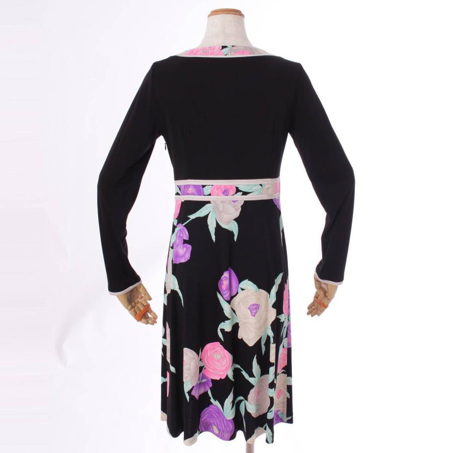 レオナールカンカンスカートホワイトブルーピンク36 花柄