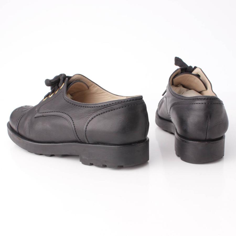 シャネル(Chanel) ココマーク レースアップ シューズ ブラック 38 シャネル(Chanel) ココマーク レースアップ シューズ ブラック 38