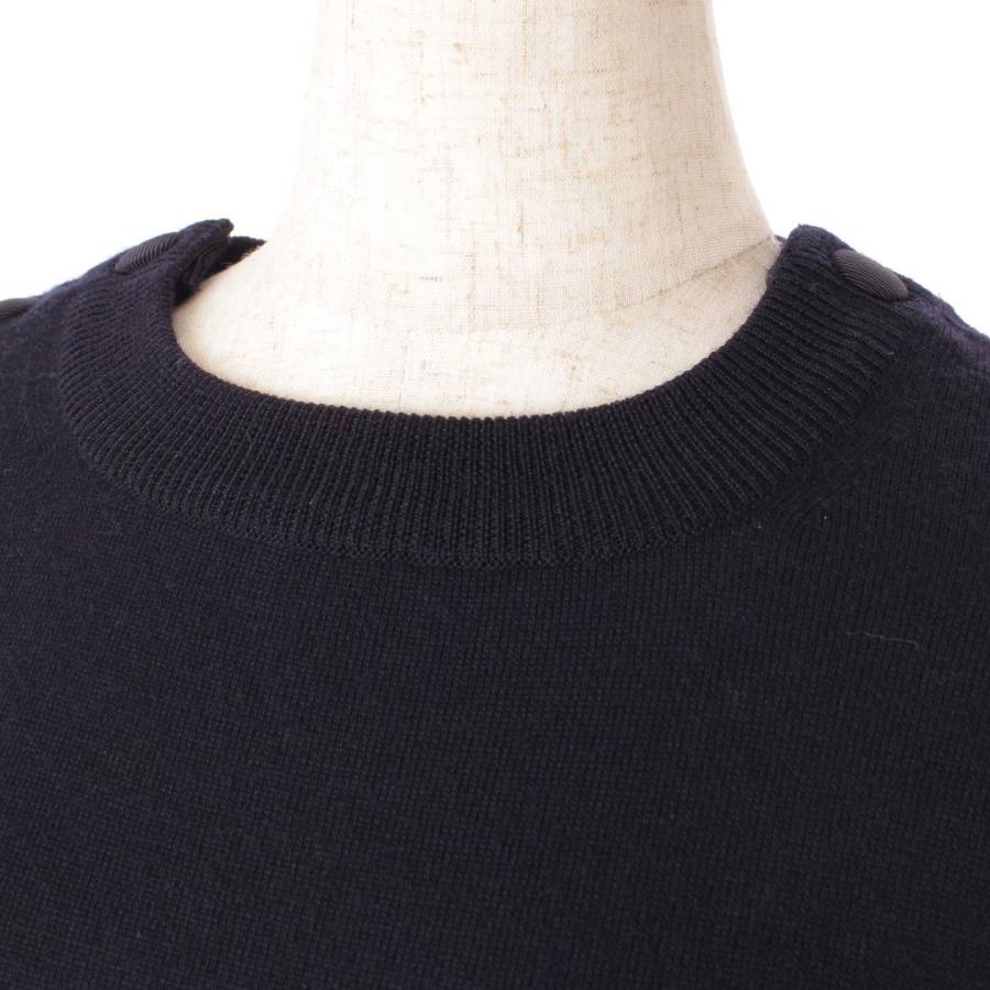 MONCLER 【モンクレール】Moncler MAGLIONE 袖切替 半袖 フレア ニット  