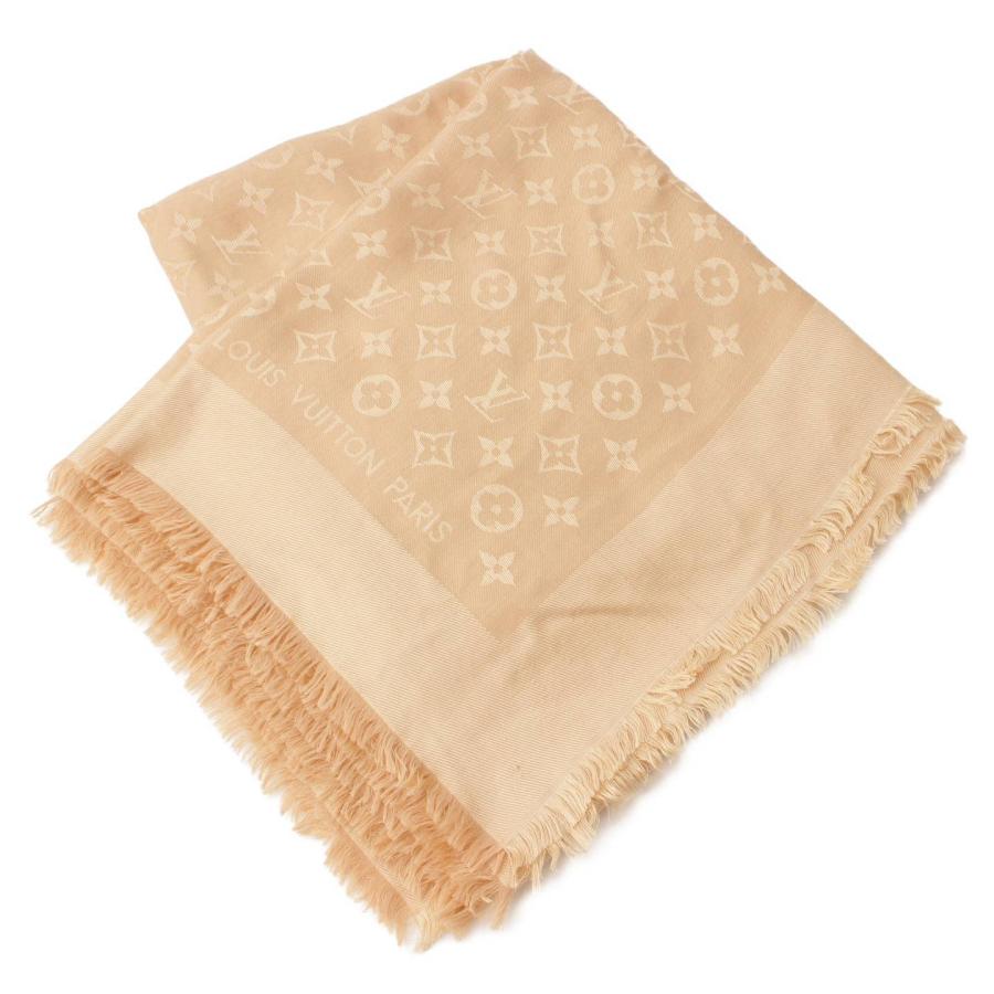ルイヴィトン】Louis Vuitton ショール・モノグラム シルク×ウール