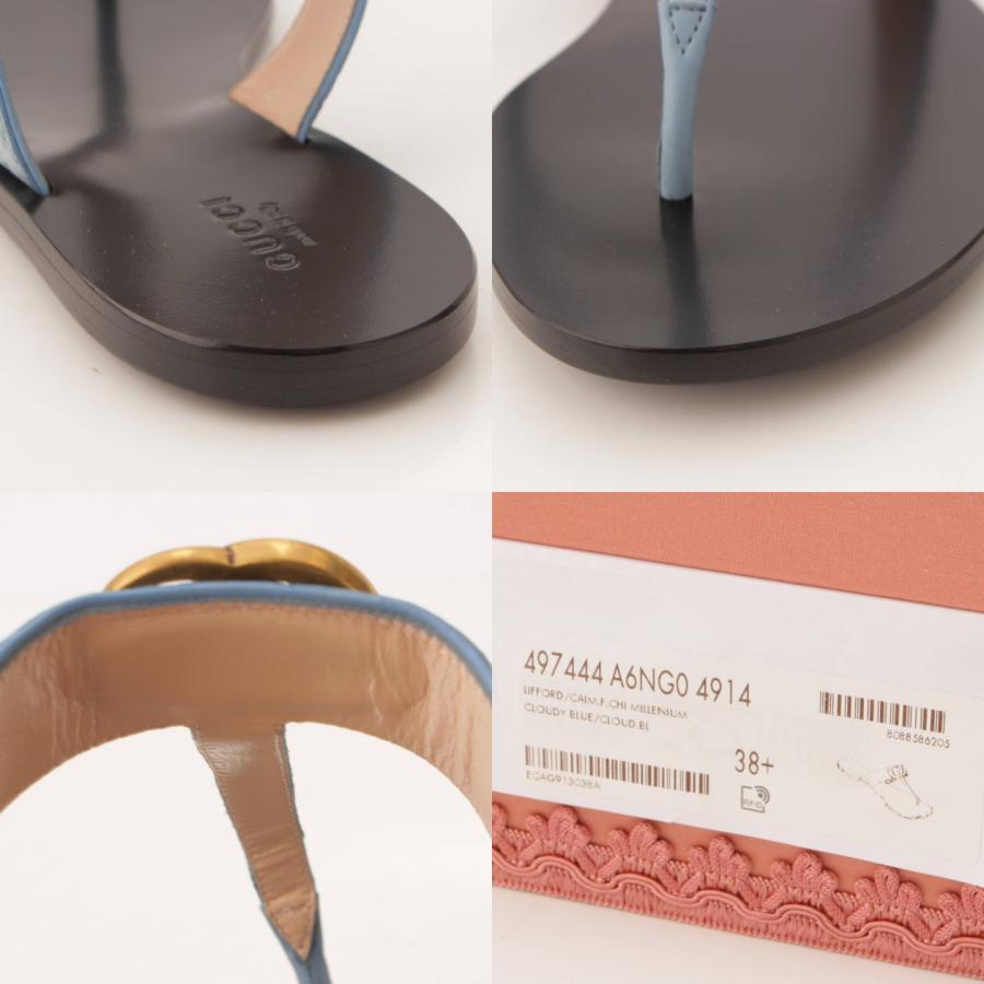新品未使用GUCCI GGマーモント トング レザー サンダル 38