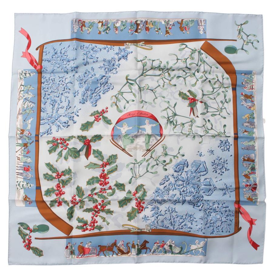 HERMES 【エルメス】Hermes カレ90 シルクスカーフ Neige d