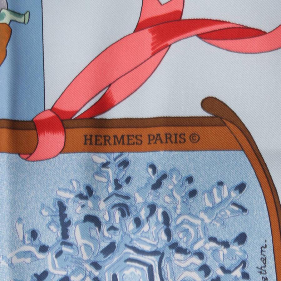 HERMES 【エルメス】Hermes カレ90 シルクスカーフ Neige d