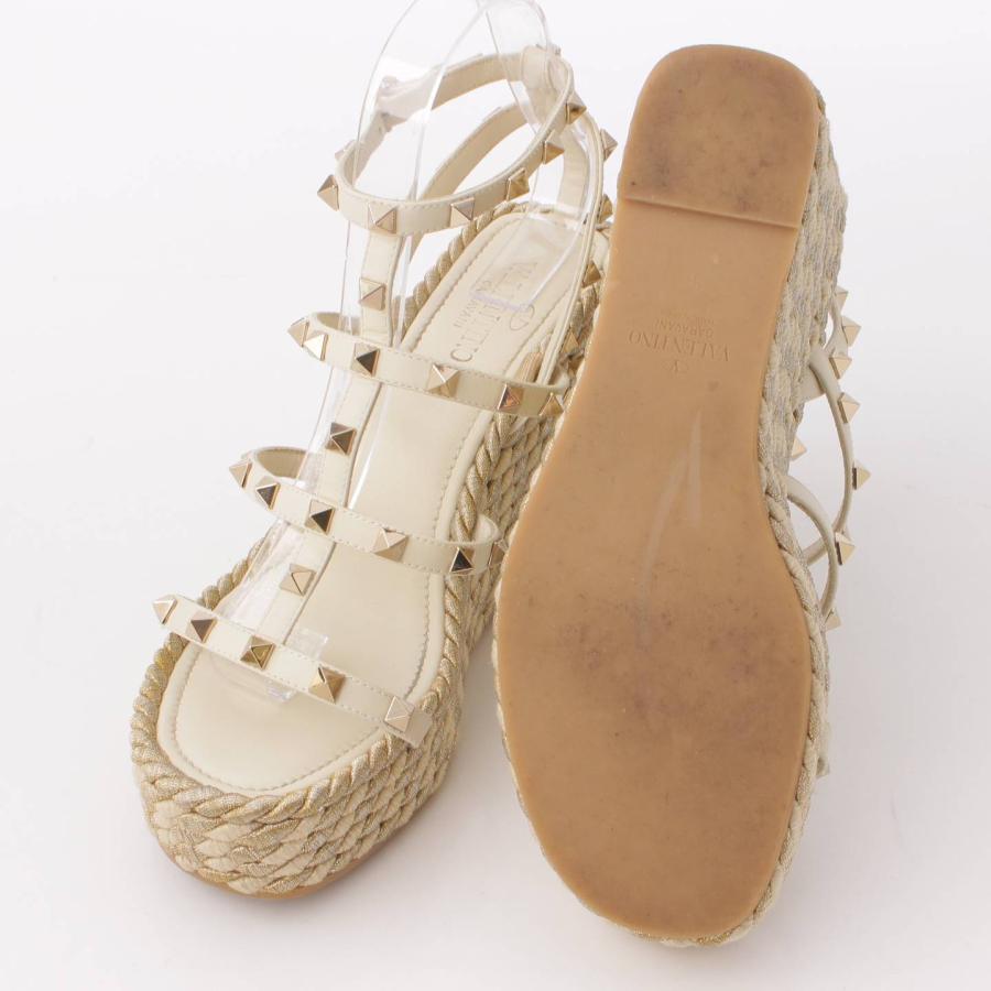 VALENTINO GARAVANI サンダル スタッズ ウェッジソール/38