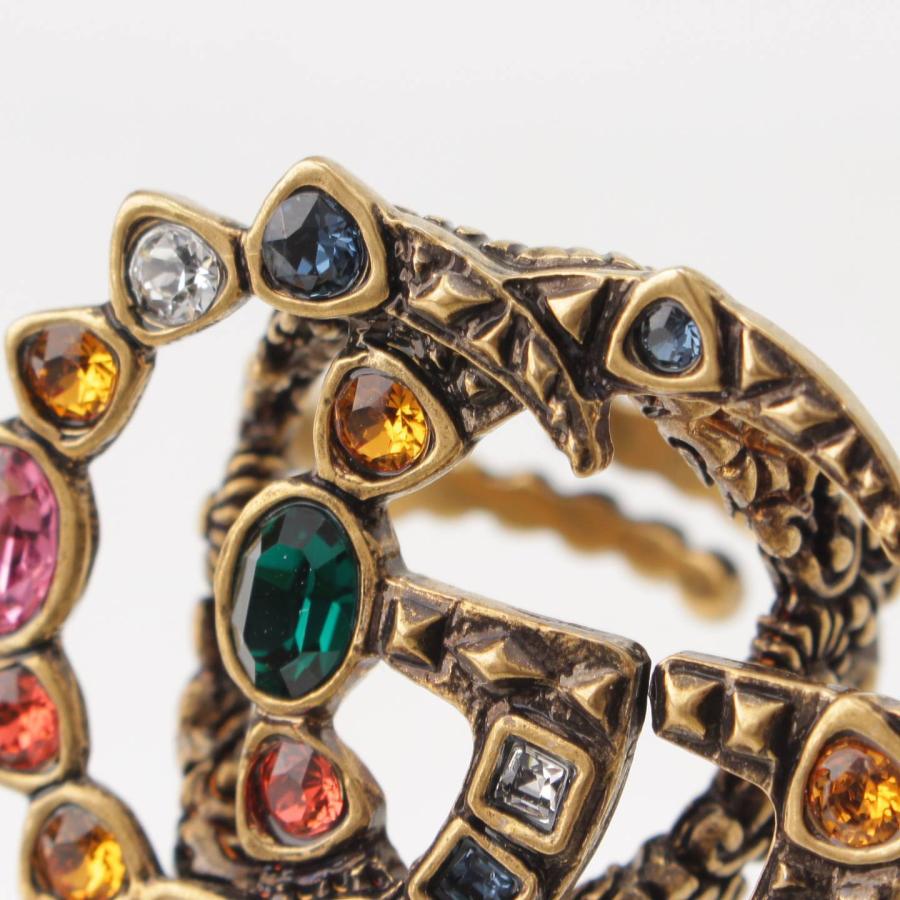 グッチ】Gucci GGマーモント ラインストーン リング 指輪 マルチカラー