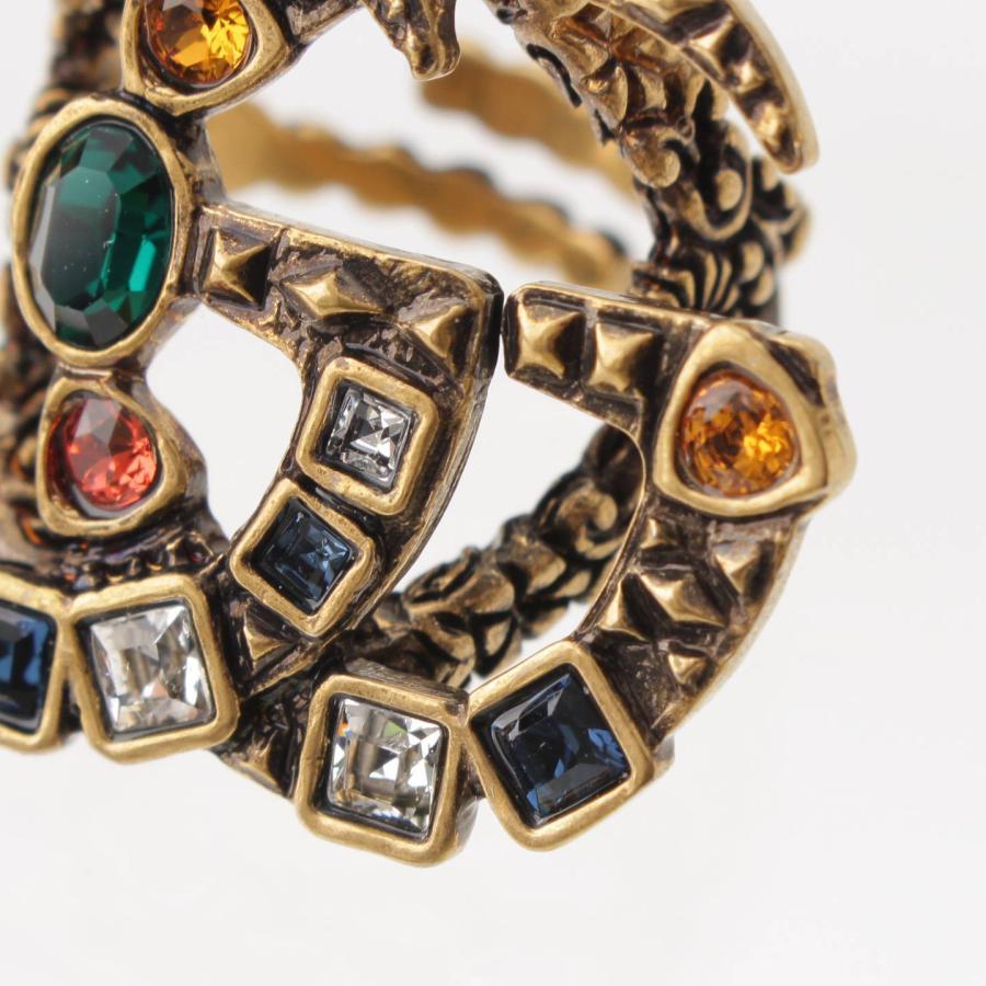 グッチ】Gucci GGマーモント ラインストーン リング 指輪 マルチカラー