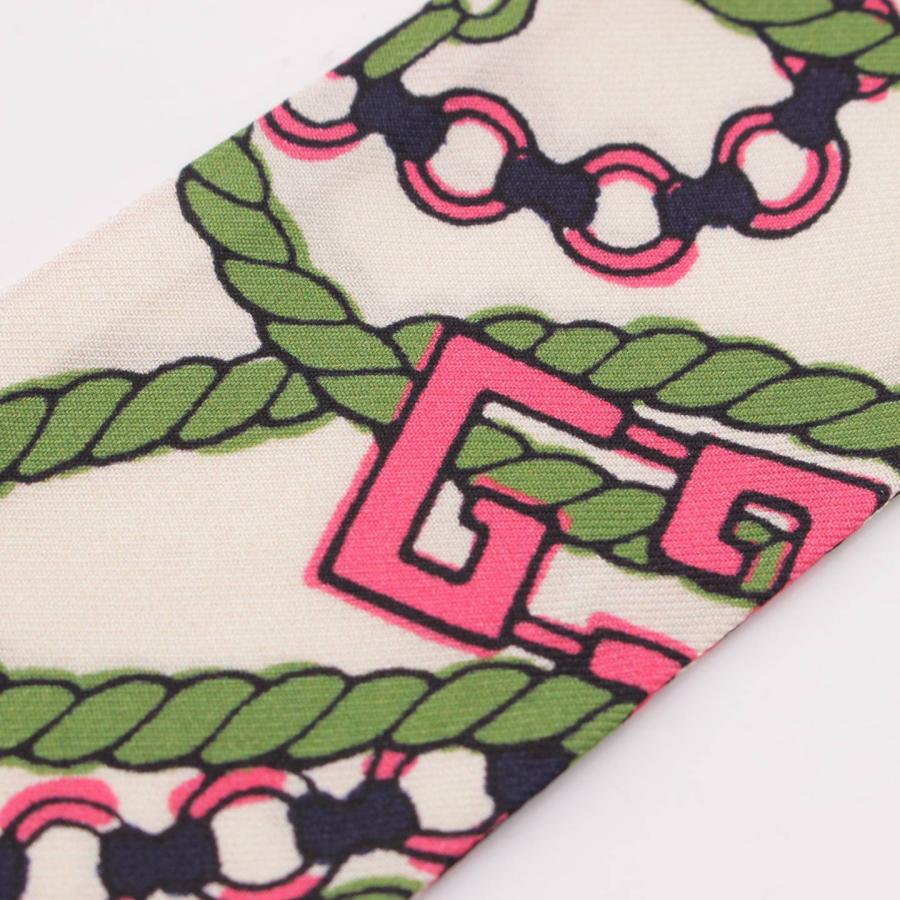 GUCCI グッチ　シルクスカーフ　ネックボウ　GG アップル gucci グッチ アップル シルク ネックボウ スカーフ