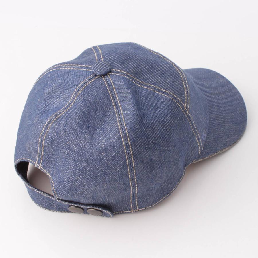 エルメス】Hermes リネン デニム Hロゴ セリエボタン ベースボール