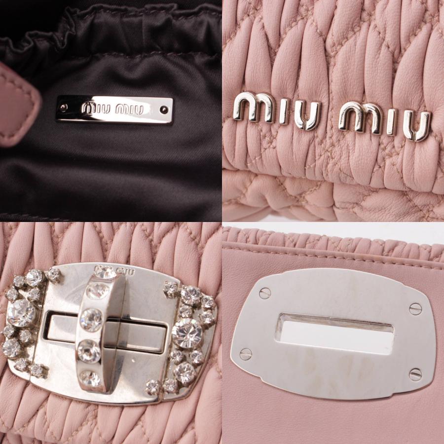 miu 【ミュウミュウ】Miu Miu ナッパクリスタル 2WAY ショルダーバッグ 