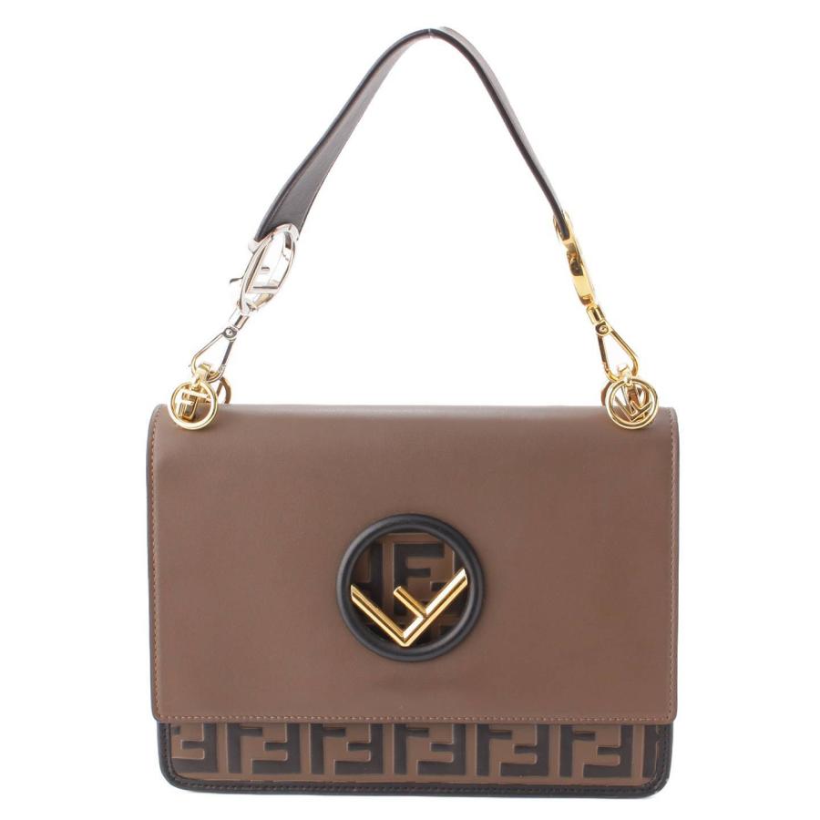 フェンディ】Fendi キャナイエフ ズッカ レザー 2WAYショルダーバッグ 