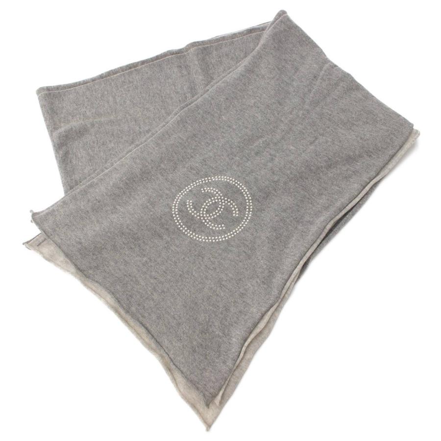 シャネル100%カシミヤ リブ　マフラー シャネル100%カシミヤ リブマフラー