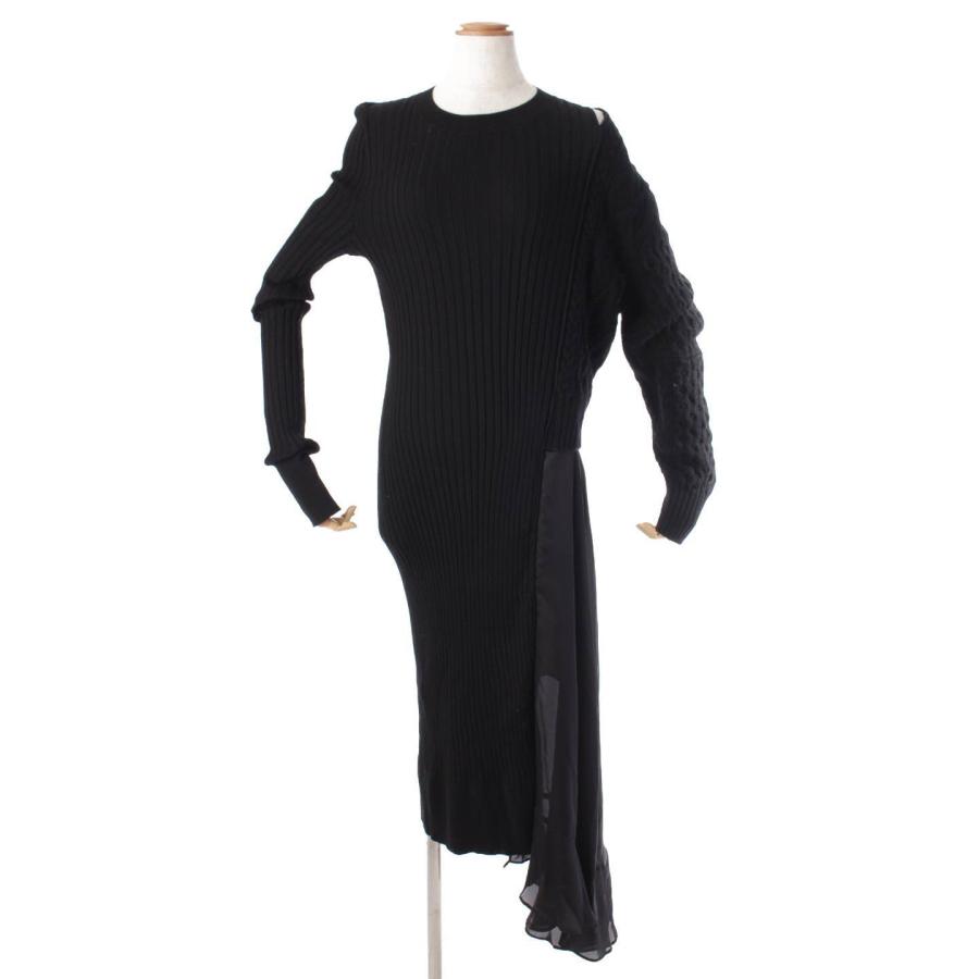 サカイ】sacai 20年 BI-MATERIAL ASYMMETRICAL ニット切替 ドッキング 