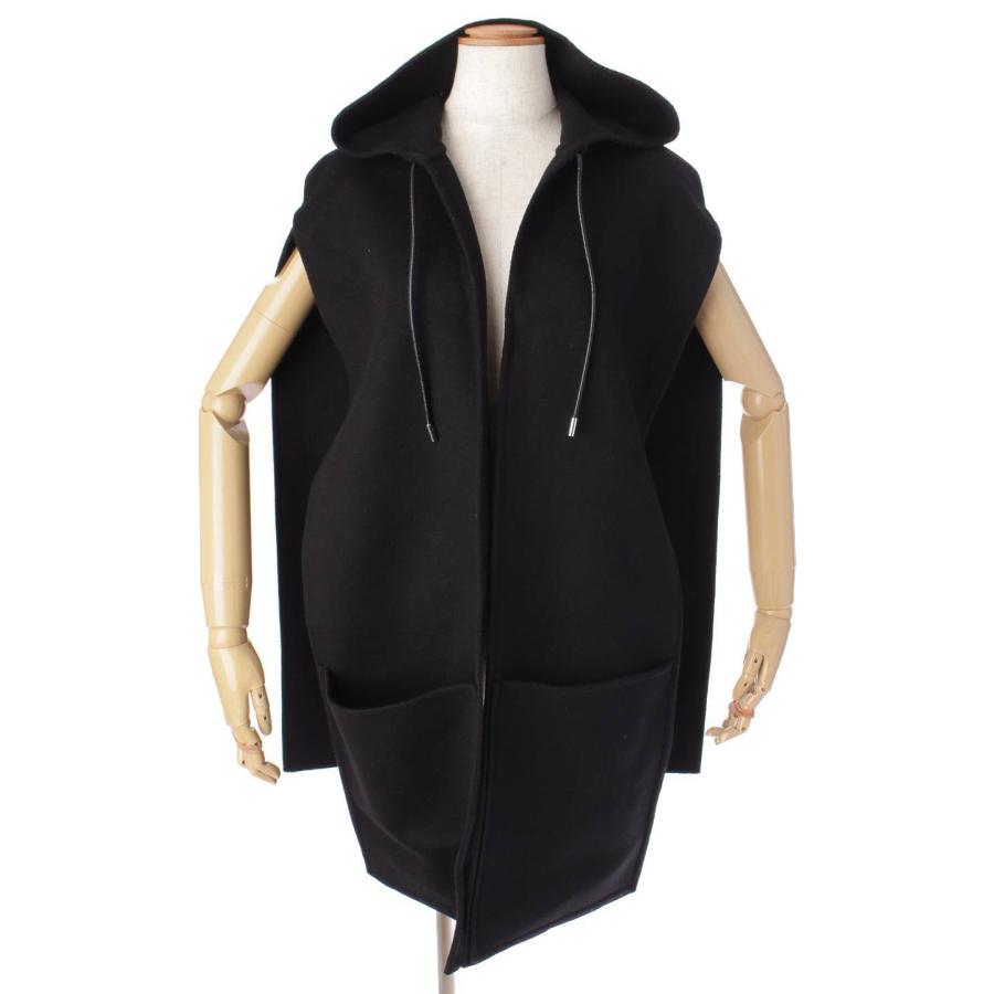 VALENTINO ケープ カシミヤ コート ブラック