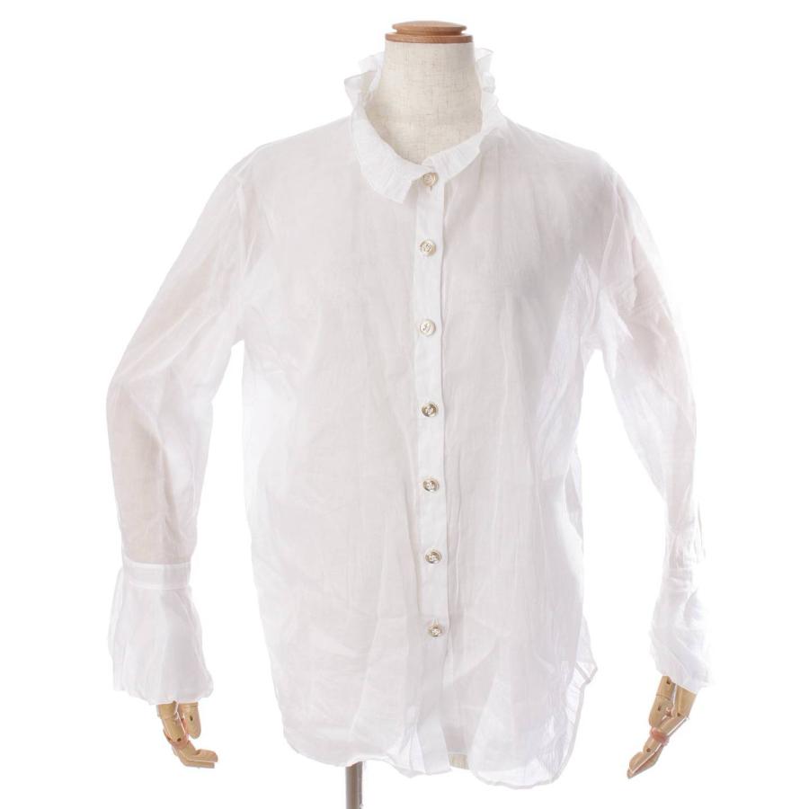 CHANEL 【シャネル】Chanel ラインストーン ココボタン フリル 