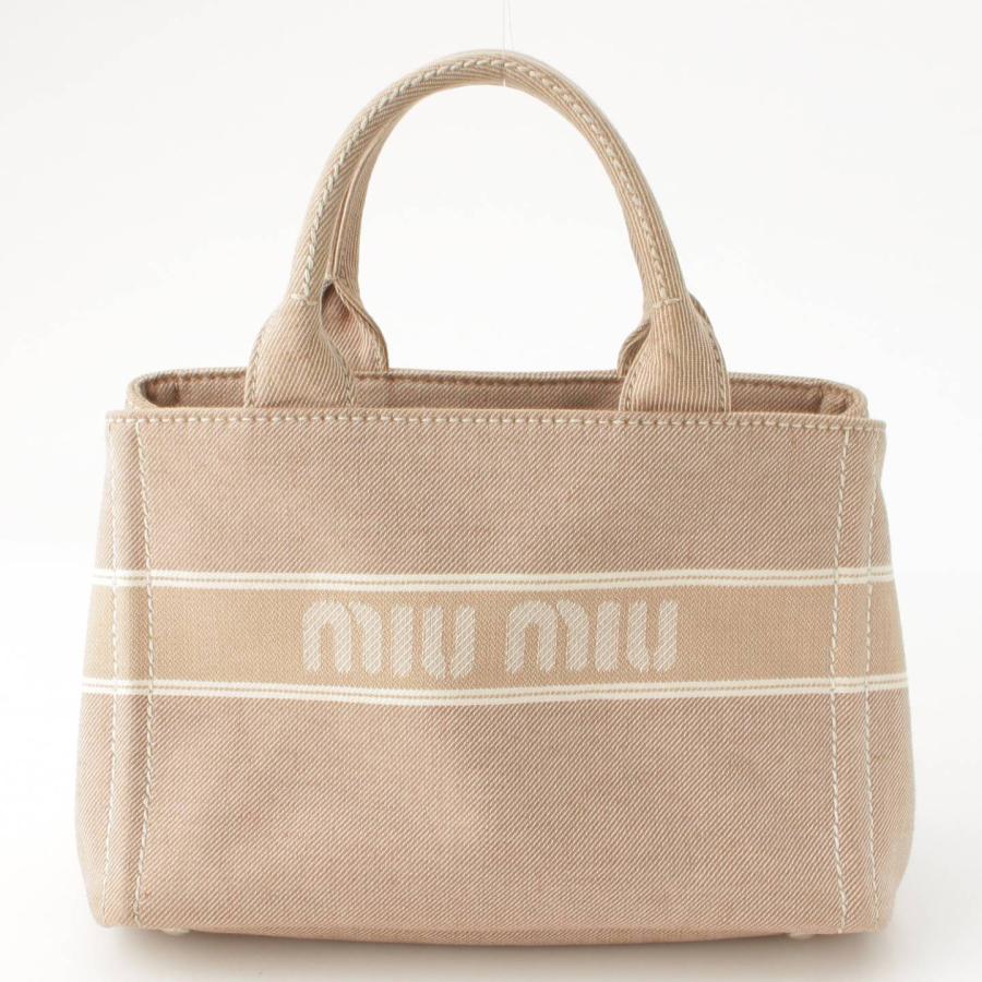 miu 【ミュウミュウ】Miu Miu ジャガード デニム ロゴ 2WAY miu 【ミュウミュウ】Miu Miu ジャガード デニム ロゴ 2WAY