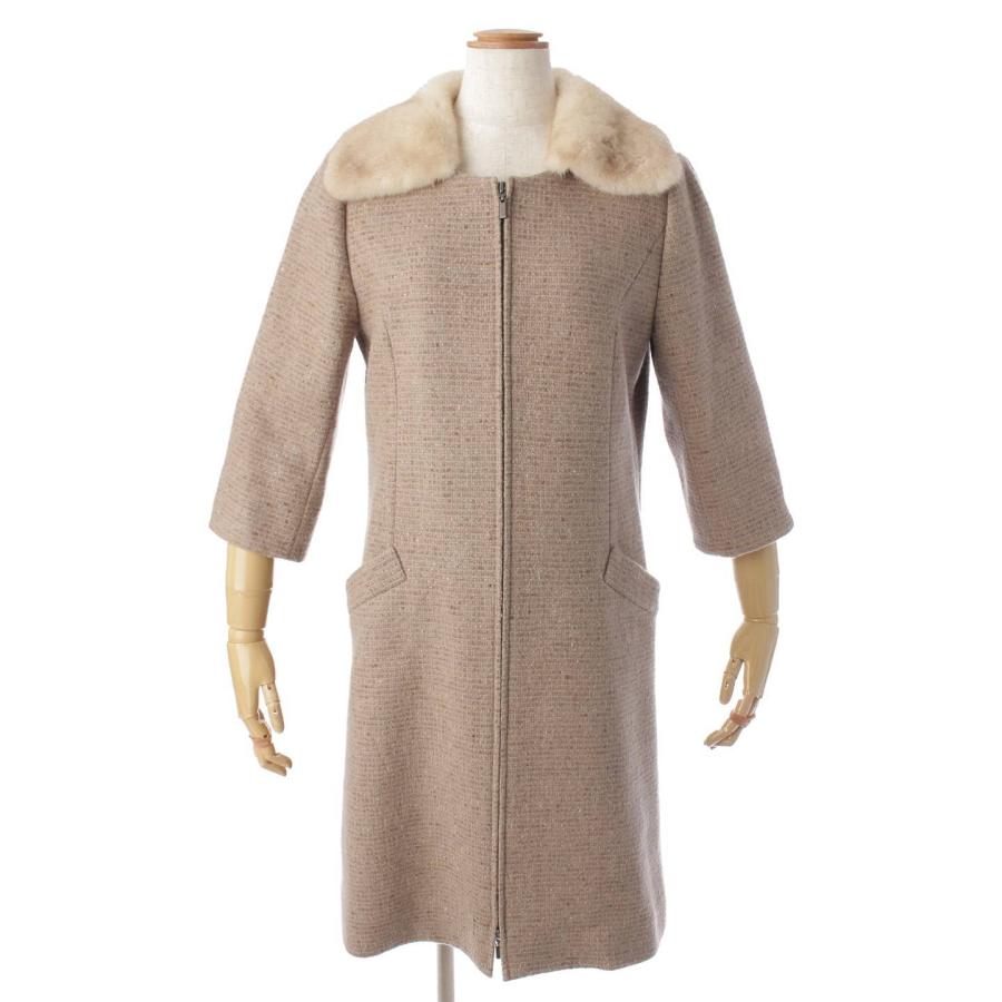 FOXEY 【フォクシー】Foxey ミンクファー マロンツイード コート 36159  