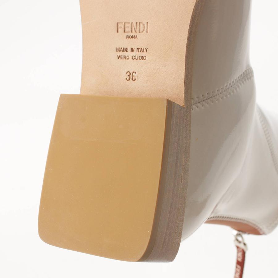 FENDI 【フェンディ】Fendi スクエアトゥ バックジップ パテント 