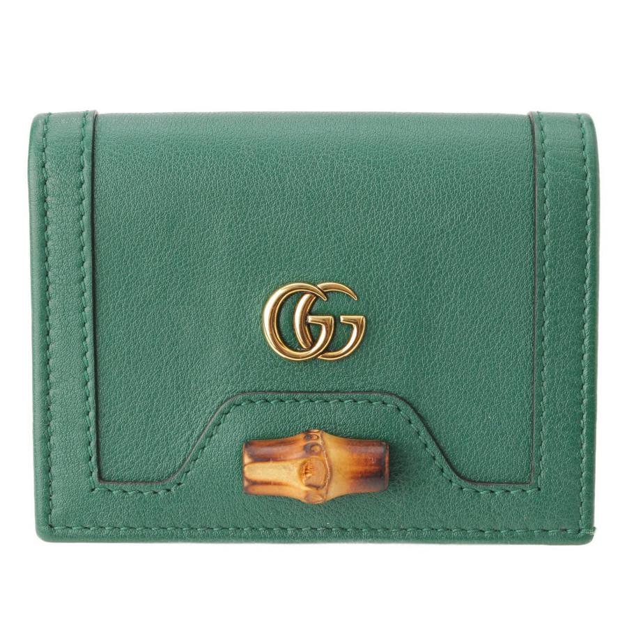 グッチ】Gucci GGマーモント バンブー レザー コンパクトウォレット 